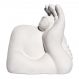 Estátua Decorativa Gigante Admirado Artesanal 9,5x9,5 cm Em Cimento - Branco