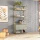 Guarda-Roupa Closet Industrial Mital 2 Gavetas Off White e Dourado 89 cm