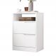 Mesa de Cabeceira Sole 2 Gavetas Flex Branco Fosco - Móveis Albatroz