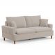 Sofá Living 2 Lugares 160cm com Almofadas Veras D05 Boucle Bege - Mpozenato