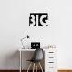 Quadro Escultura Frase Think Big 80x56 Preto