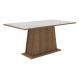 Mesa Madesa Retangular Tampo de Vidro 5364 - Rustic/Branco