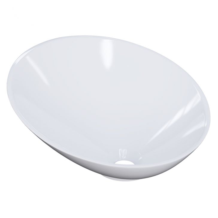 Cuba Pia Para Banheiro Meia Lua 39cm Thaís C08 Branco - Mpozenato