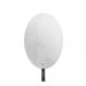 Espelho Funcional Hook Branco Alça Preta 60x40 Cm Oval