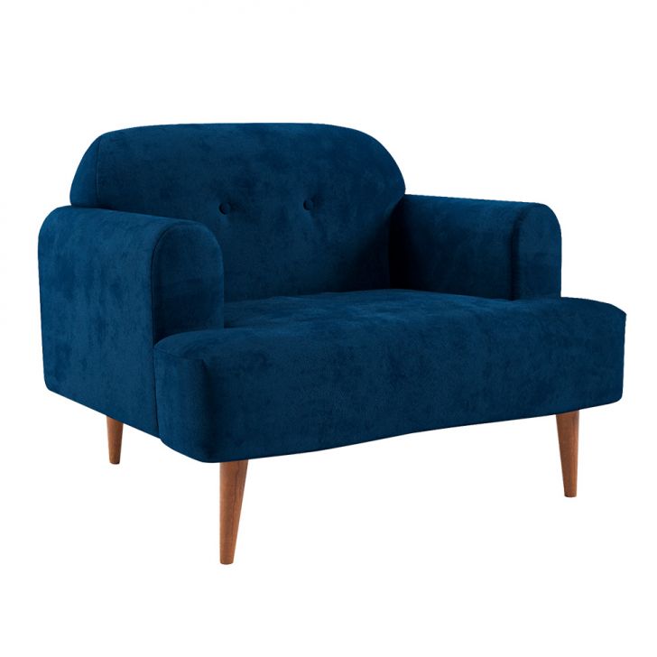 Poltrona Kiev Velosuede Azul Marinho