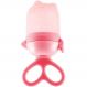 Porta Frutinha Chupeta Alimentadora Buba com Sugador em Silicone Rosa