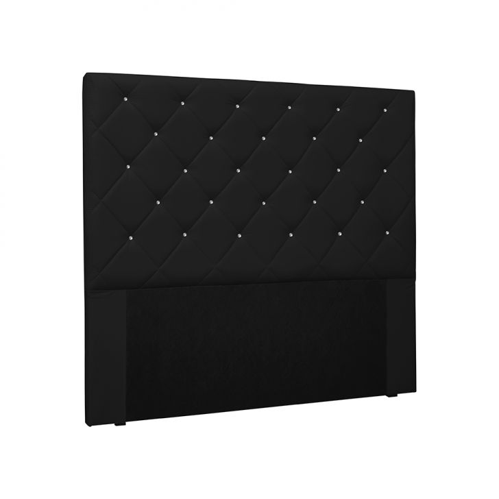 Cabeceira Queen Tãnia Poliuretano Preta