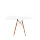 Mesa Jantar Quadrada Eiffel 80cm Branco Mdf Charles Eames