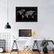 Quadro Mapa Mundi do Investidor 100x70 Filete Marrom