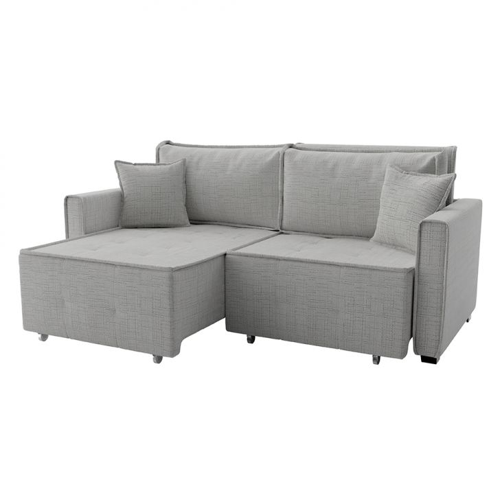 Image of Sofá-cama Casal 3 Lugares Onix Linho Cinza 220 Cm PLA-MO895UP90XMFMOB