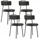 Kit 04 Cadeiras Decorativas Estofada Para Sala De Jantar Barcelona L02 Linho Chumbo - Lyam Decor