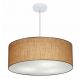 Pendente Cilíndrico Md-4079 Cúpula em Tecido 60x21cm Palha - Bivolt