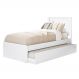 Cama Solteiro Com Auxiliar Barcelona Branco Branco Preto Tebar