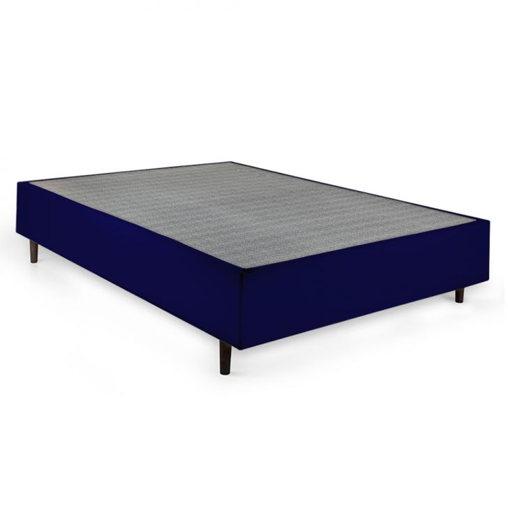 Base Para Cama Box Queen Guldi (38x158x198) Azul E Cinza