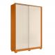 Guarda Roupa Frizatto Com 2 Portas de Correr e 3 Gavetas Cinamomo/Off White