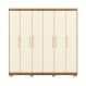 Guarda-Roupa 6 Portas 6 Gavetas 100% MDF Recife Nature/Champagne