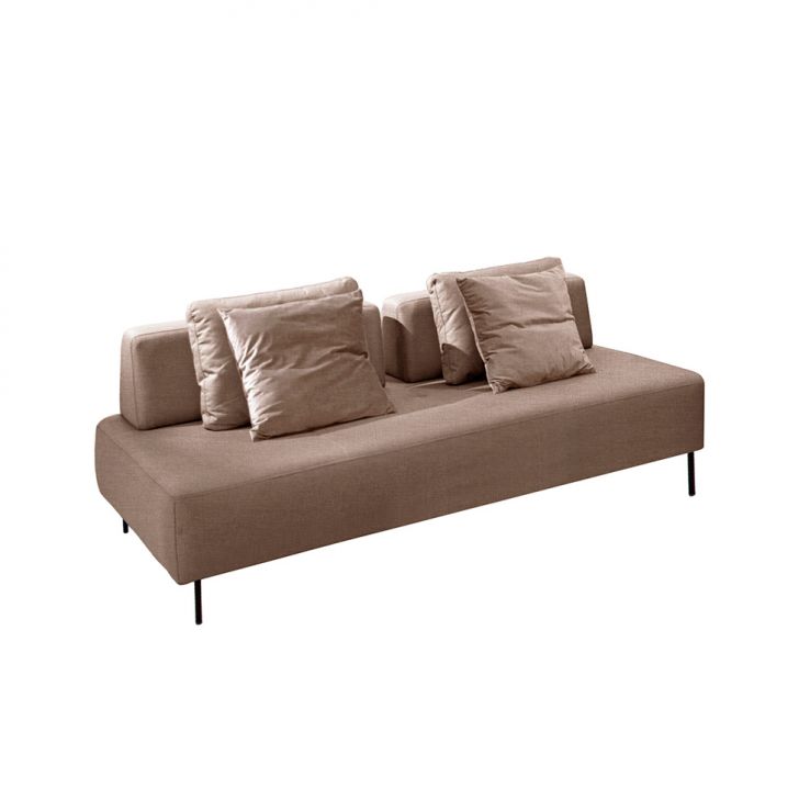 Image of Sofá 2 Lugares E 2 Encostos Modular Da Vinci Poliéster Bege PLA-MO895UP90ZKZMOB