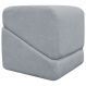 Puff Decorativo Quadrado Para Sala Quarto Penteadeira Sense Boucle Cinza