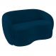 Sofá 2 Lugares Living Orgânico Sala de Estar 160cm Garbin K04 Veludo Azul Marinho - Mpozenato
