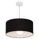 Pendente Cilíndrico 4052 Cúpula em Tecido 50x21cm Preto - Bivolt