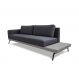 Image of Sofá 3 Lugares Matteo com Mesa de Apoio Direita Linho Cinza 180 cm MO895UP80PUHMOB