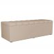 Calçadeira Recamier Baú Para Cama De Casal King Dália 195x50 cm W01 Suede Bege - Lyam