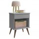 Mesa de Apoio Infantil Retrô Melinda com 1 Gaveta Cinza - Phoenix Baby