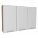 Armario Aereo 3 Portas 120 cm MDP CZ3109 Freijo Branco Tecno Mobili