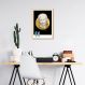 Quadro Abstrato Marble Head M 43x30 Caixa Marfim