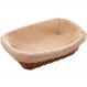 Cesta Porta Pão Lyor 24,5x17cm Retangular Rattan Plástico Forro Tecido Cesto