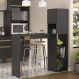 Armário de Cozinha Mesa/Bancada Multimóveis FG6004 Preto