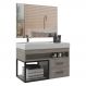 Gabinete Banheiro com Espelheira 80cm Multimóveis VCR10071 - Marmo Crema