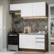 Armário de Cozinha Compacta 180cm Rustic/Branco Glamy Madesa 09