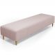 Kit 02 Puffs Decorativo Sala de Estar Bali W01 Pés Palito 190x60cm Bouclê Rosê - Lyam Decor