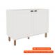 [OUTLET] Balcão de Cozinha Iluminata 2 Portas Branco 120 cm