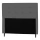 Cabeceira Casal King 193cm Para Cama Box Luna Suede Cinza - DS Estofados