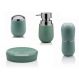 Kit banheiro lavabo Verde menta 4 peças OU acessorios porta sabonete liquido, suporte escova dental, porta cotonete ou algodao, porta sabonete em barra