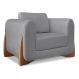 Image of Poltrona Yves Linho Cinza SP989UP80TXNMOB