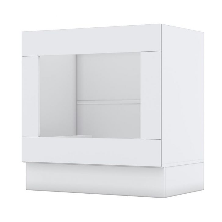 Balcão Forno de Embutir 80cm Americana Branco com Tampo Nature - Móveis Henn