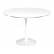 Mesa Saarinen Tulip Redonda Formica Branca 90cm Base Branca
