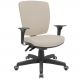 Cadeira de Escritório Diretor Office Base Giratória Preto Alta Flexi P03 Vinil Bege - Lyam