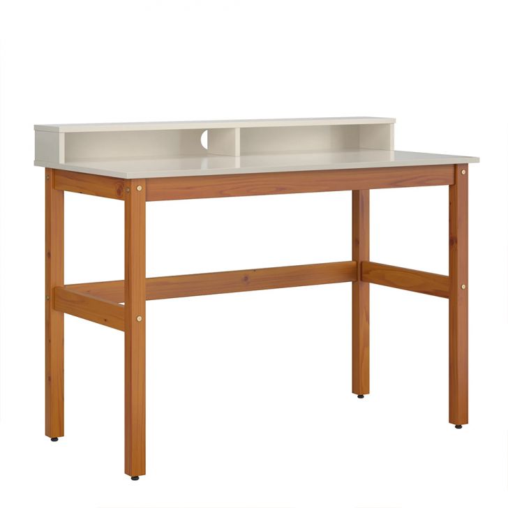 Escrivaninha Califórnia Off White e Amêndoa