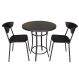 Kit Café Bar 1 Mesa E 2 Banquetas Linha Smart Preto