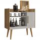 Aparador Bar Cafe 1 Porta Cafe 71 cm Naturalle Off White BECHARA