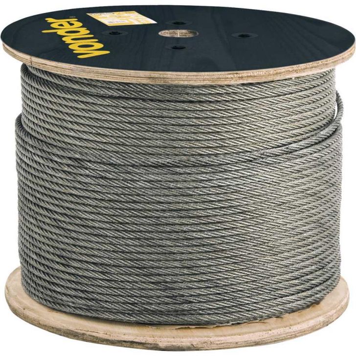 Cabo de aço galvanizado alma de fibra 159 mm 1/16