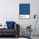 Quadro Color Card Classic Blue 100x70 Caixa Marrom