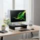 Suporte de Mesa Giratório 360° com Nicho para Monitor - Preto