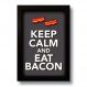 Quadro Decorativo Frase Bacon Para Cozinha 33x43 cm