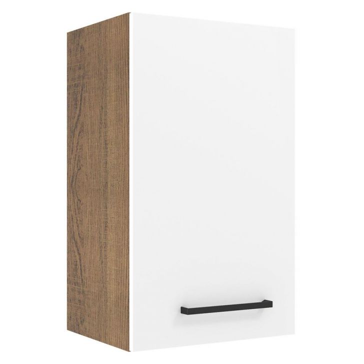 Armário de Cozinha Aéreo 40 cm 1 Porta Rustic/Branco Agata Madesa