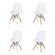 Conjunto com 4 Cadeiras Deva Eiffel Branco